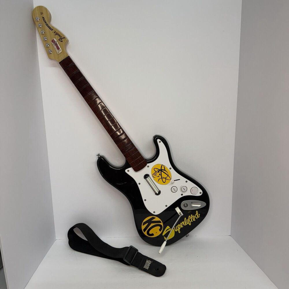 Rock Band 2 PS3 Harmonix PSGTS2 Fender Guitar Controller Powers On No Dongle